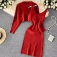 thumbnail image 2 of SRZYMJ Womens Sweater Sets Winter Cable Knit 2 Piece Outfits Sweater Skirt Set, 2 of 5
