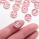 thumbnail image 3 of Dijes de letras de metal para hacer joyas, dijes iniciales del alfabeto para pulseras, 4 juegos de colgantes del alfabeto para collares, pulseras y pendientes DIYDijes de letras esmaltadas, 3 of 5