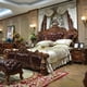 thumbnail image 4 of European solid wood carved double queen bed villa master bedroom American luxury wedding bed My Lux Decor Round, 4 of 9