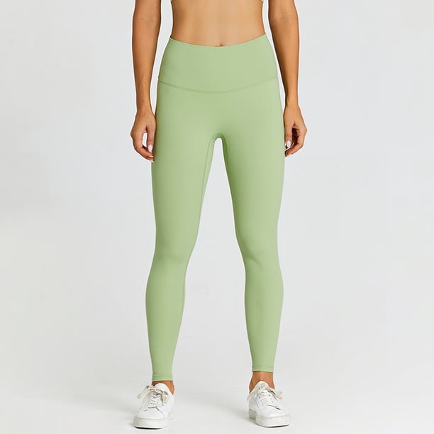 Pantalones de yoga desnudos para mujer, línea No Embarrassment, cintura alta, levantamiento de cadera, leggings ajustados, pantalones deportivos de fitness