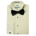 thumbnail image 4 of Adam Baker Mens 1923 Slim Fit Wingtip Collar French Cuff Tuxedo Shirt - Black - 19 2-3, 4 of 4