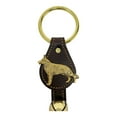 thumbnail image 2 of German Shepherd Charm Dark Brown Leather Sleigh Bell Door Hanger Made in USA, 2 of 5