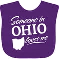 thumbnail image 3 of Inktastic Someone in Ohio Loves Me Boys or Girls Baby Bib, 3 of 4