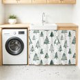 thumbnail image 3 of Christmas Tree Sink Skirt 11"Wx13"L,Dustproof Under Sink Curtain with Self Adhesive Tape,Xmas Green Cartoon Tree Snowflakes Farmhouse Cabinet Curtain Cover for Bathroom Vanity,Kitchen Storage Shelf, 3 of 9
