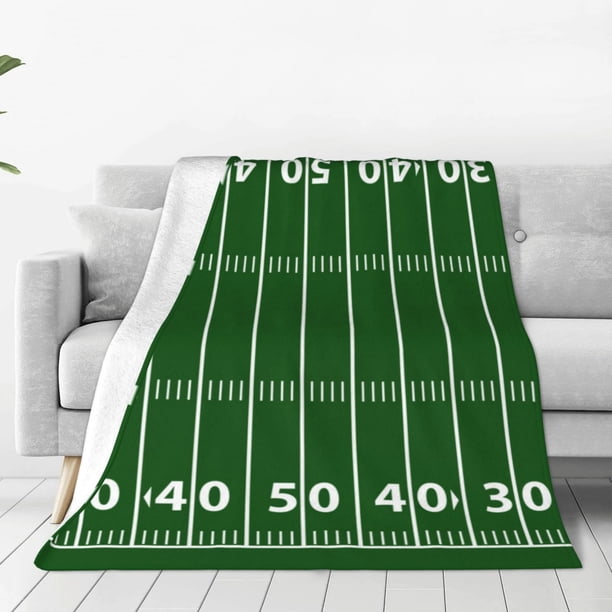 Balery American Football Field1 Manta de Felpa Suave y Acogedora – Cobija de Franela Aterciopelada para Cama, Lavable y Cálida para Sofá, Mascotas, Transpirable-50"x40"