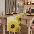 thumbnail image 2 of Table Runners 120 Inches Long Dress Scarves, Sunflowers Farmhouse Coffee/Dining/Kitchen Table Runner for Living Room, Retro Spring Botanical Blossom Flowers Bees 13x120 Inch, 2 of 9