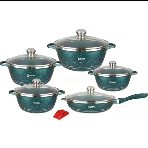 Nonstick Cookware Set, Kitchenware Pot Sets12 Piece, DieCast Granite