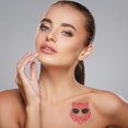 thumbnail image 2 of Unique Bargains 10 Pcs Realistic Fake Tattoos Butterfly Pattern Temporary Tatto Pink Red, 2 of 5