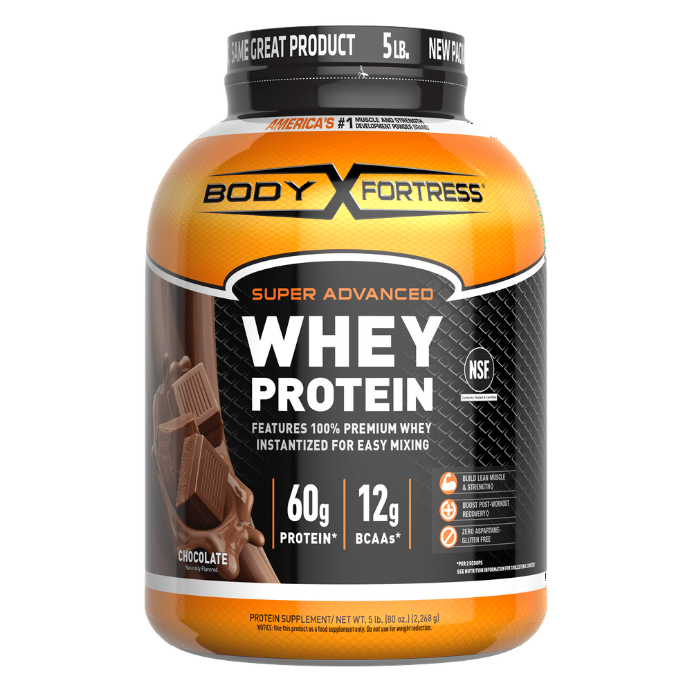 Body Fortress Super Advanced Whey Protein Powder, Chocolate Flavored