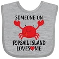 thumbnail image 3 of Inktastic Someone on Topsail Island Loves Me Boys or Girls Baby Bib, 3 of 4