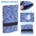 thumbnail image 3 of Uxcell 6"x 4" Wrist Pouch Wrist Wallet Sports Wristband Wallet with Zipper Pocket Blue Dark Gray Rose Red 3Pcs, 3 of 7