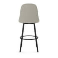 thumbnail image 4 of Amisco Harper 26 In. Swivel Counter Stool - Light Beige & Grey Bouclé Polyester / Black Metal, 4 of 9