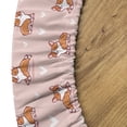 thumbnail image 5 of Ambesonne Dog Lover Fitted Round Tablecloth, Little Corgis, 36"- 40" Diameter, Coral Orange White, 5 of 5