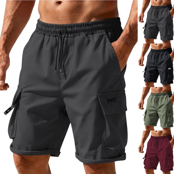 Zpzdpjkx Men's Plus Size Cargo Hiking Shorts 5-Inch Inseam Outdoor Sports Workwear Multi Pocket Shorts