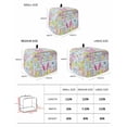 thumbnail image 2 of Happy Easter Toaster Cover 2 Slice, Small Kitchen Appliance Covers, Spring Watercolor Bunny Eggs Flower Blue Plaid Toaster Oven Cover with Loop, Bread Machine Cover Polyester Dust Cover Protection, 2 of 4