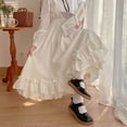 thumbnail image 6 of Gidyq Vintage Lace Patchwork Black Skirt Women French Elegant Ruffles A Line Skirt Female Japanese Fashion Lolita Midi Skirt, 6 of 19