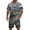 Blue, variant on Mens Short Sleeve Outfits 2 Piece Summer Beach Retro Pattern Button Down Shirts and Shorts Set Tracksuit with Pockets