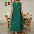 thumbnail image 6 of Meichang Womens Summer Dresses Sleeveless Crew Neck Midi Dress Casual Solid Loose Fit Beach Sundresses 2025 Long Dress with Pockets, 6 of 7