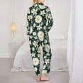 thumbnail image 5 of Bingfone Womens Pajama Sets White Daisies And Bee Print,Long Sleeve Loungewear Pajamas Set-Large, 5 of 9