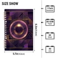 thumbnail image 3 of Abstract Violet Geometric Notebooks 1-subject Journal 60 Sheets A5 College Ruled Paper Detachable Ring 8.3"x5.7", 3 of 8