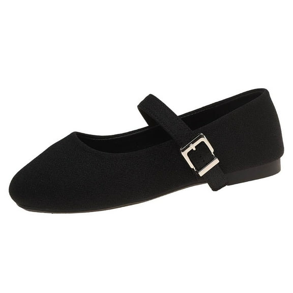 Xiaoxatg Women's Casual Shoes Leopard Buckle Design Spring Summer Fashion Footwear Lightweight for Daily Wear 8 Black