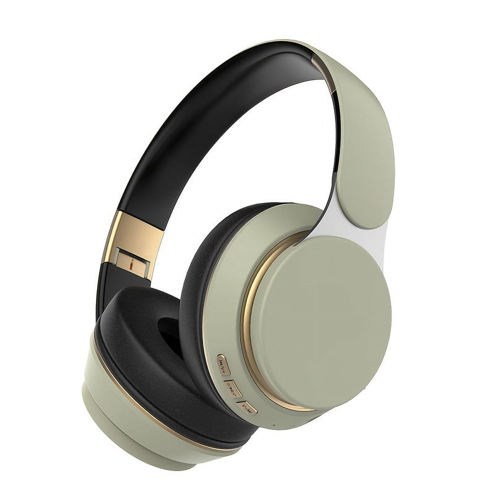 Wireless Headphones, Portable Over Ear Headphones, Foldable Headphones with Mic, FM Radio, 3.5mm AUX Cable, Soft Earpads, Support TF Card Play for Travel Home Office Cellphone PC