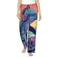 thumbnail image 1 of Fotbe Hip-Hop DJ Dolphin Pantalones de Pijama para Mujer, Pantalones de Dormir, Pantalones Pj con Cordón y Bolsillos-Large, 1 of 6