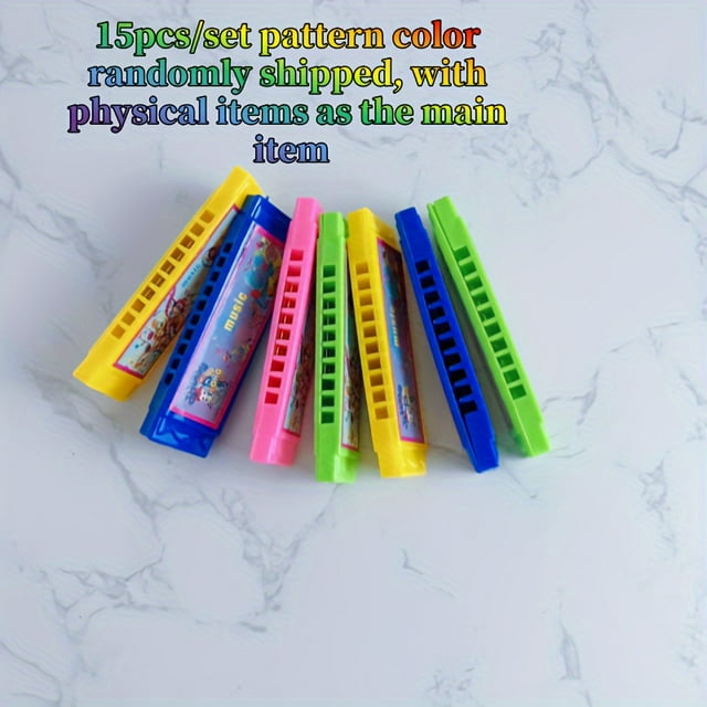 10-Hole Mini Harmonica for Beginners - Easy to Learn, Durable Plastic, Assorted Colors, Perfect Birthday & Party Gift for Youngsters