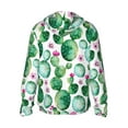 thumbnail image 3 of Daiia Cactus Plants UPF 50+ Sun Protection Hoodie Jacket Lightweight Long Sleeve Sun Shirt for Women Men with Pocket Hiking Outdoor-3X-Large, 3 of 9