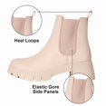 thumbnail image 2 of Elastic Chelsea Ankle Boots for Women Fashion Lug Sole Chunky Heels Comfortable Platform Ankle Booties, 2 of 6