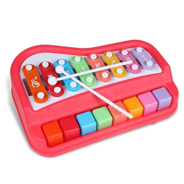 2 In 1 Baby Piano Xylophone For Toddlers, Baby Piano Toy Musical