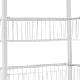 thumbnail image 3 of 4 Tiers Kitchen Organizer Shelf Bread Rack Coffee Station Microwaves Rack White, 3 of 17