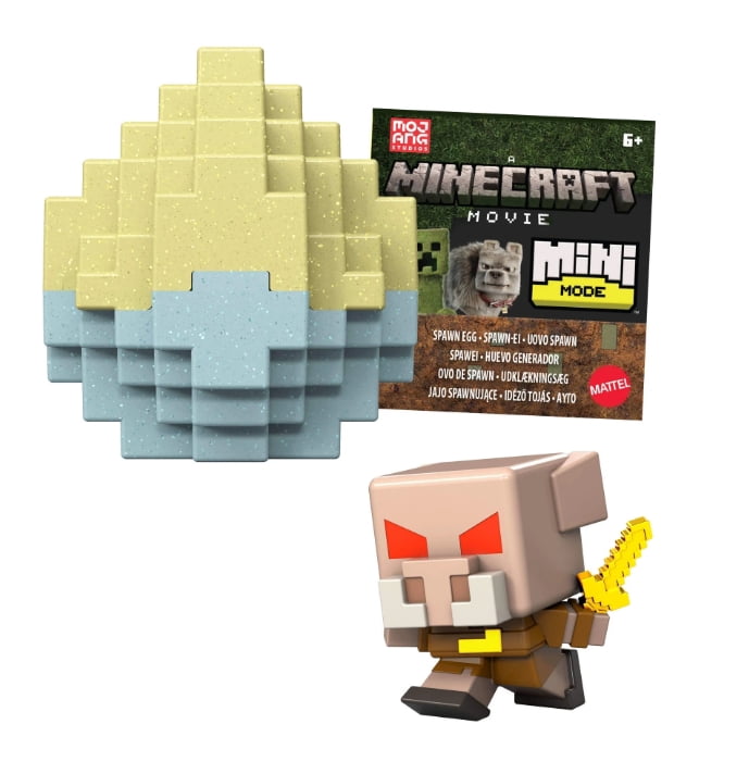 Minecraft Mini Mode Spawn Egg with Surprise Mini Figure Inspired the Movie (Characters May Vary) 2pk