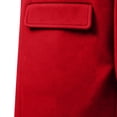 thumbnail image 4 of Nmnitkp Men's Solid Color Notched Lapel Single‑Breasted Mid‑Long Wool Blend Overcoat Long Sleeve Pocket Trench Coat for Fall Winter Business Casual Daily Street Outfits Red,L, 4 of 9