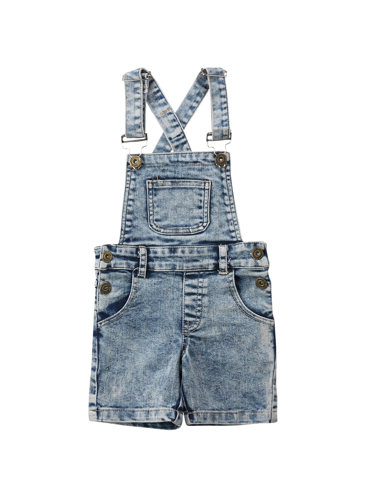 Baby Little Girls Boys Kids Denim Short Overalls Denim Jumpsuit Boyfriend Jeans Denim Romper Shortalls