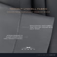 thumbnail image 3 of SHEEX Arctic Aire MAX Sheet Set, Ultrasoft Cooling Sheets with 1 Flat Sheet, 1 Fitted Sheet, and 2 Pillow Cases, California King, Charcoal, 3 of 7