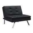 thumbnail image 1 of DHP Chelsea Black  Faux-Leather Convertible Chair, 1 of 3