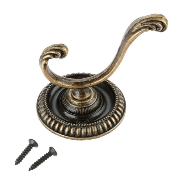 5Pcs Antique Door Hanger Zinc Alloy Coat Wall Hooks with Screws 5.4cm