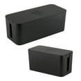 thumbnail image 1 of Simplify 2 Pack Plastic Wire / Cable Organizer Hidden Storage Boxes in Black, 1 of 8