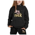 thumbnail image 2 of Byoo Toddler Girls Outfits Letter Print Pullover Hoodie Sweatpants Activewear Sweatsuit, 2 of 3
