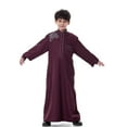 thumbnail image 6 of LEEYNEER Fall Clothes for Boys Boys Middle Muslim Pure Fashion Dresses and Long Topcoats Comfortable Blouse, 6 of 9