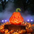 thumbnail image 4 of Battery Operated Pumpkin Light, Led Jack-O-Lantern Table Decor for Halloween Fall Mantel Shelf Home Party, Warm Glow Festive Decoration, 4 of 5