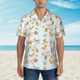 thumbnail image 4 of Balery Squirrel In The Forest Print Men's Hawaiian Shirts Short Sleeve Beach Shirt Relaxed Fit Vacation Button Down Shirts-, 4 of 9