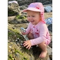 thumbnail image 3 of BemeyourBBs Toddler Baby Girl One Piece Swimsuit with Hat Infant Baby Bathing Suit Rash Guard Strawberry Bow Cherry Print Long Sleeves Front Zipper Swimwear Summer Beachwear, 3 of 9