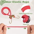 thumbnail image 4 of Uxcell Bungee Cords with Hooks, (10 Inch, Red )(10Pcs), Adjustable Rubber Stretchy Heavy Duty Short Elastic Bungee Cord for Luggage Roof Rack Hang Outdoor Tent Tarp, 4 of 6