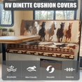 thumbnail image 4 of FOR U DESIGNS Horse Amercian Tribal Print RV Dinette Cushion Covers Wear-Resistan Camper Cushion Slipcover Elastic 2 Seat Sofa Chair Cover 1 Backrest Covers and 1 Bench Covers, 4 of 7