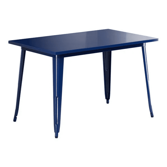 30'' X 48" Rectangular Sapphire Metal Restaurant Patio Dining Table For Indoor or Outdoor Use