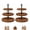 Brown 2 Pack, variant on 3 Tier Wooden Cupcake Stand, Rustic Round Tiered Dessert Display Tray for Up to 24 Cupcakes, Wedding, Graduation and Baby Shower Party Decor