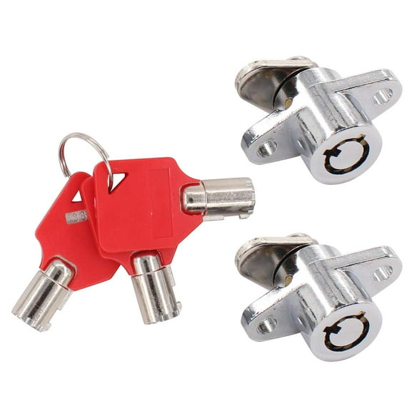 ApplianPar Motorcycle Hard Saddle Bag Saddlebag Lock Key Set Red and Chrome