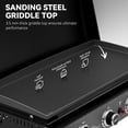 thumbnail image 4 of Royal Gourmet PD4001 30-Inch 4-Burner Gas Griddle with Hood, Tabletop Gas Griddle with Removable Standing Cart, Free-Standing Cart with Side Shelves and Hooks, 4 of 12